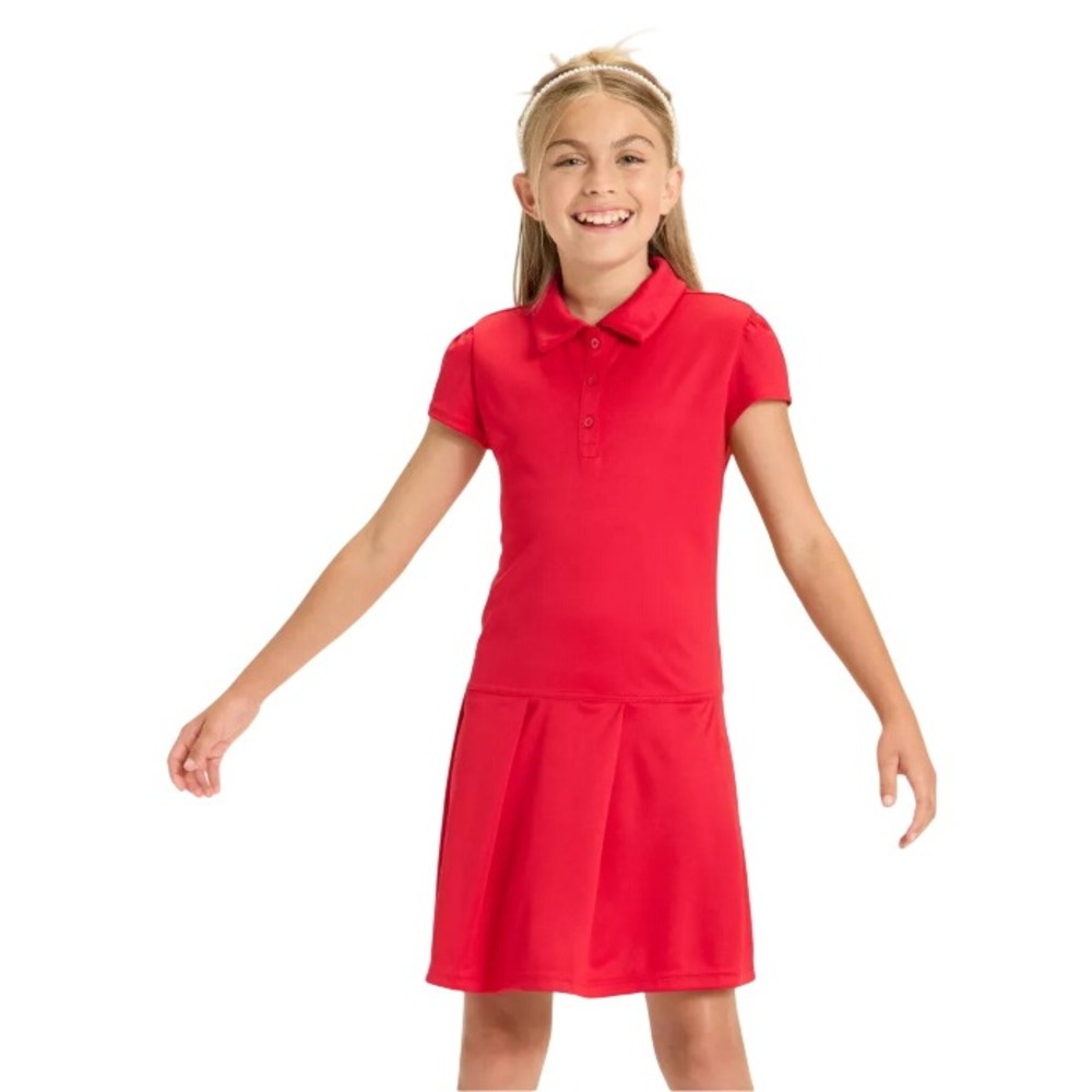Girls'‎ Short Sleeve Uniform Performance Jersey Tennis Dress - Cat & Jack Red S